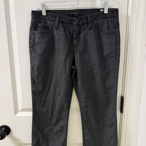 Theory flare jeans black coated Sz 6 Small - Picture 4 of 8